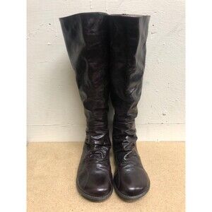 Isabella Anselmi "Bonnardo" women Brown leather Knee Fashion Boots SZ US 9 EU 40